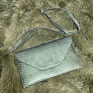 Green mermaid scale purse